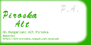 piroska alt business card